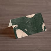 "Chin-Chin" - Place Cards in Midnight Spruce by Annie Clark - Blank front