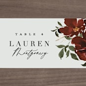 "harvest" - Place Cards in Cabernet by Everett Paper Goods - Detail