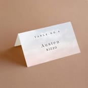"scene" - Place Cards in Sunrise by Pixel and Hank - Folded with Free Guest Printing