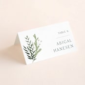 "Collection" - Place Cards in Blanco by Kaydi Bishop - Folded with Free Guest Printing
