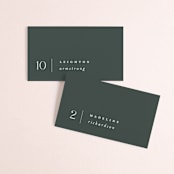 "Swanky" - Place Cards in Forest by Carolyn Nicks - Front with Free Guest Printing