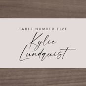"Overjoyed" - Place Cards in Almond by Jill Means - Detail