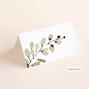 "Wedding Fields" - Place Cards in Fern by Chris Griffith - Folded Back of Card