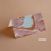 "Jasper" - Place Cards in Sandstone by Everett Paper Goods - Folded Back of Card