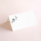 "Floral Union" - Place Cards in Black Sugar by Pati Cascino - Blank front