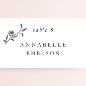 "Floral Union" - Place Cards in Black Sugar by Pati Cascino - Detail