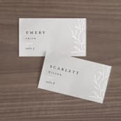 "Abundant Wreath" - Place Cards in Fog by Pixel and Hank - Front with Free Guest Printing