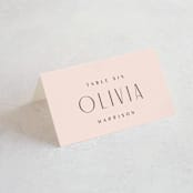 "Casablanca" - Place Cards in Blush by Lori Wemple - Folded with Free Guest Printing