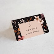"Silky Way" - Place Cards in Midnight by Petra Kern - Folded with Free Guest Printing