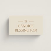 "Floral Type Arch" - Place Cards in Cream by Baumbirdy - Front with Free Guest Printing