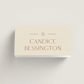 "Floral Type Arch" - Place Cards in Cream by Baumbirdy - Folded with Free Guest Printing