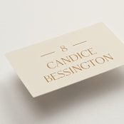 "Floral Type Arch" - Place Cards in Cream by Baumbirdy - Detail