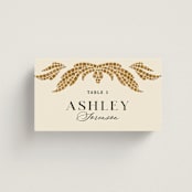 "Floral mosaic" - Place Cards in Sand by GeekInk Design - Front with Free Guest Printing