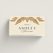 "Floral mosaic" - Place Cards in Sand by GeekInk Design - Folded with Free Guest Printing