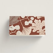 "Leaf Cascade" - Place Cards in Latte by Alethea and Ruth - Folded Back of Card