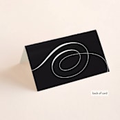 "whimsical ampersand" - Place Cards in Black Tie by Laura Hamm - Folded Back of Card