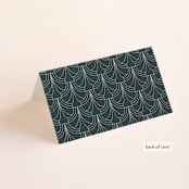 "Arched Pampas" - Place Cards in Basil by Kaydi Bishop - Folded Back of Card