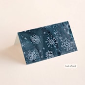 "Midnight Snowfall" - Place Cards in Navy by Alethea and Ruth - Folded Back of Card