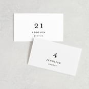 "Kindly Join Us" - Place Cards in Pearl by Laura Hamm - Front with Free Guest Printing