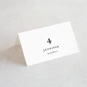 "Kindly Join Us" - Place Cards in Pearl by Laura Hamm - Folded with Free Guest Printing