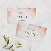 "Romantic" - Place Cards in Earth by Lori Wemple - Front with Free Guest Printing