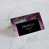 "Aurora" - Place Cards in Raspberry by Itsy Belle Studio - Folded with Free Guest Printing