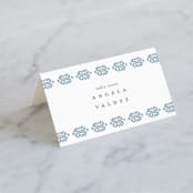 "Painted Ikat" - Place Cards in Frost by Liz Conley - Folded with Free Guest Printing