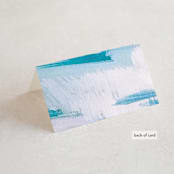 "Sand & Sun" - Place Cards in Ocean by Nicole Walsh - Folded Back of Card