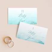 "New Wave" - Place Cards in Marine by Kaydi Bishop - Front with Free Guest Printing