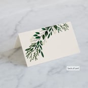 "Watermark" - Place Cards in Cypress by Kaydi Bishop - Folded Back of Card