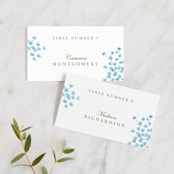 "Peony Gardens" - Place Cards in Peony by Inna Moreva - Front with Free Guest Printing