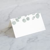 "Silver Dollar Eucalyptus" - Place Cards in Silver Dollar by Shannon Chen of Four Wet Feet Studio - Blank front