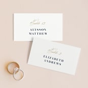 "Bold Love" - Place Cards in Antique by Brandy Folse - Front with Free Guest Printing