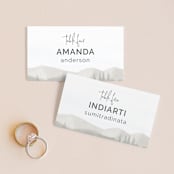 "muted mountains" - Place Cards in Splendid Day by Deborah Chou - Front with Free Guest Printing