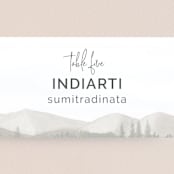 "muted mountains" - Place Cards in Splendid Day by Deborah Chou - Detail