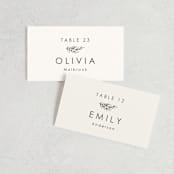 "Modern Bliss" - Place Cards in Cream by Elly - Front with Free Guest Printing