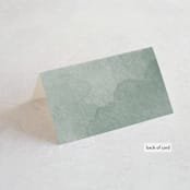 "Modern Bliss" - Place Cards in Cream by Elly - Folded Back of Card