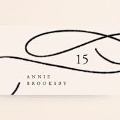 "Fountain Pen" - Place Cards in Creme by Erin L. Wilson - Detail