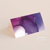 "saturated" - Place Cards in Plum by Erin Deegan - Folded Back of Card