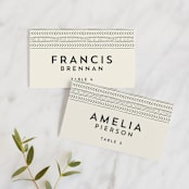 "mudcloth wedding" - Place Cards in Cream by Erin Deegan - Front with Free Guest Printing