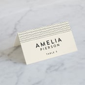 "mudcloth wedding" - Place Cards in Cream by Erin Deegan - Folded with Free Guest Printing