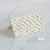 "mudcloth wedding" - Place Cards in Cream by Erin Deegan - Folded Back of Card