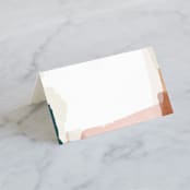 "Overlapping" - Place Cards in Blush by Jennifer Wick - Blank front