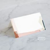 "Overlapping" - Place Cards in Blush by Jennifer Wick - Folded Back of Card