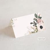 "Spring Botanicals" - Place Cards in Blush by Susan Moyal - Folded Back of Card