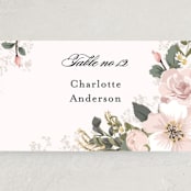 "Spring Botanicals" - Place Cards in Blush by Susan Moyal - Detail