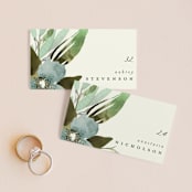 "Gardens Edge" - Place Cards in Garden by Grace Kreinbrink - Front with Free Guest Printing
