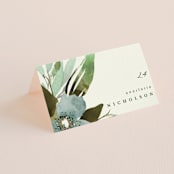 "Gardens Edge" - Place Cards in Garden by Grace Kreinbrink - Folded with Free Guest Printing