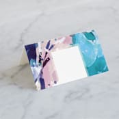 "Blissful Blooms" - Place Cards in Celestial by Grace Kreinbrink - Blank front