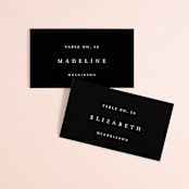 "Elemental" - Place Cards in Cloud by Snow and Ivy - Front with Free Guest Printing